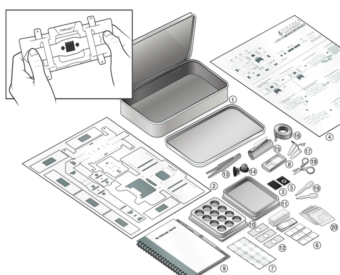 assemble how your foldscope to The Microscope 2000X Into Your Foldscope: That Folds